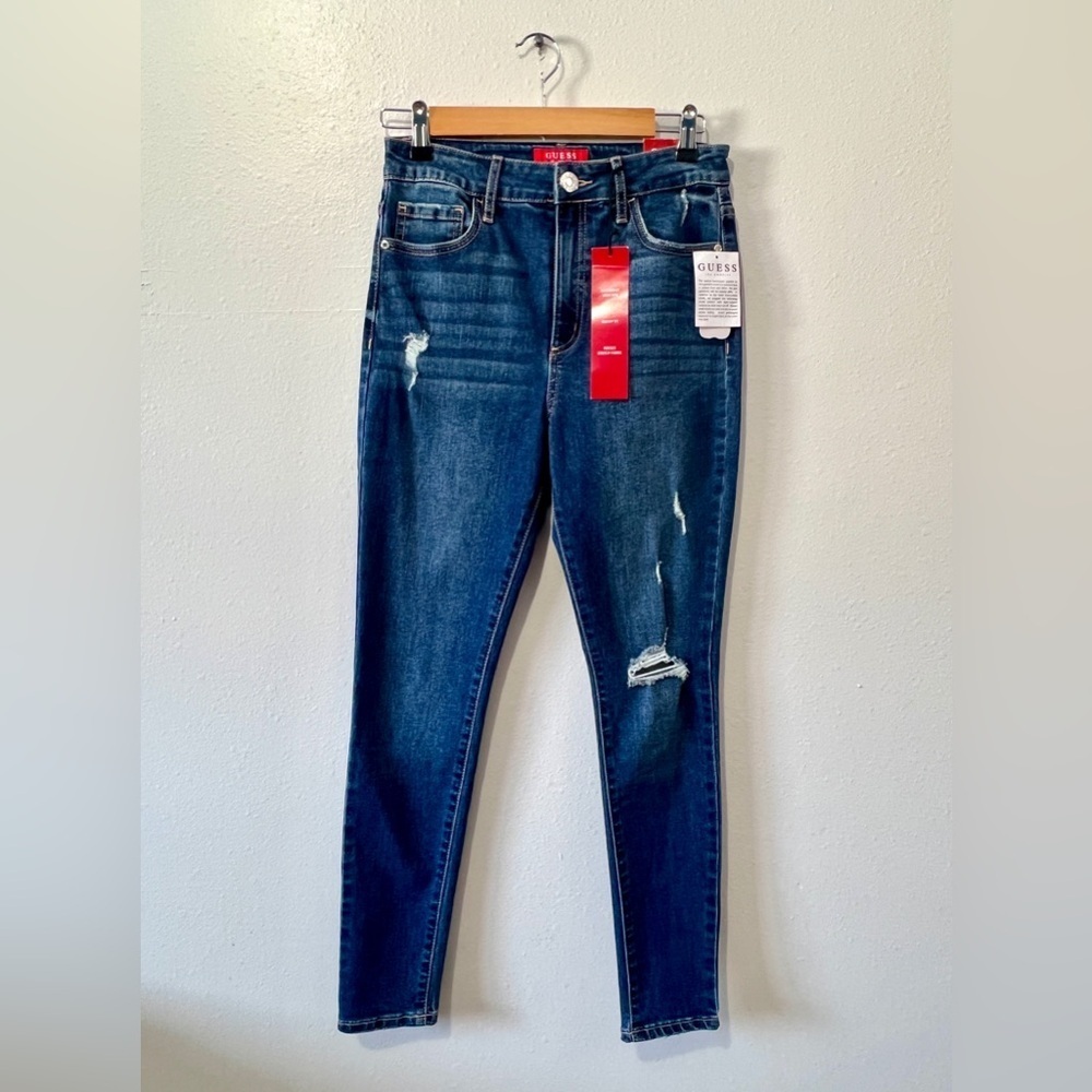 Guess NWT Simmone Super High Rise Skinny Jean - Size 28 - Picture 6 of 16